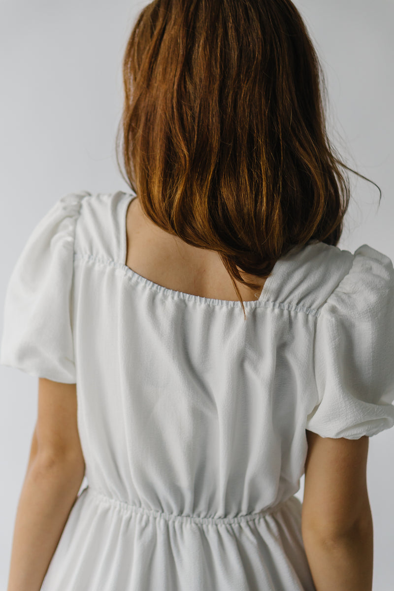 The Marlinton Tiered Detail Dress in Off White