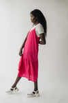The Jessica Checkered Tank Dress in Fuchsia