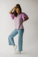 The Hartman Ruffle Sleeve Blouse in Lilac