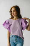 The Hartman Ruffle Sleeve Blouse in Lilac