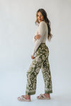 The Cormier Floral Pant in Moss Green