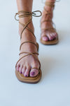 Seychelles: Lilac Tie-Up Sandals in Tan