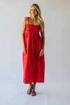 The Pisano Tank Maxi Dress in Cherry Red