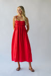 The Pisano Tank Maxi Dress in Cherry Red