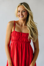 The Pisano Tank Maxi Dress in Cherry Red