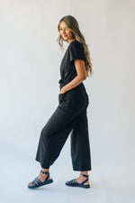 Piper & Scoot: The Wide Leg Bianca Jumpsuit in Black (PRE-ORDER: SHIPS IN 5-6 WEEKS)