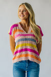 The Nyemaster Striped Sweater in Blush Multi