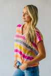 The Nyemaster Striped Sweater in Blush Multi