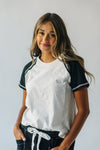 The Frasure Color Block Tee in Off White + Black