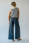 The Hasley Mineral Washed Wide Leg Pant in Black