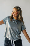 The Tinfow Metallic Blouse in Silver