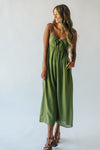 The Marsden Wide Leg Jumpsuit in Moss Green