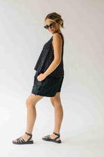The Lenger Polka Dot Square Neck Tank in Black