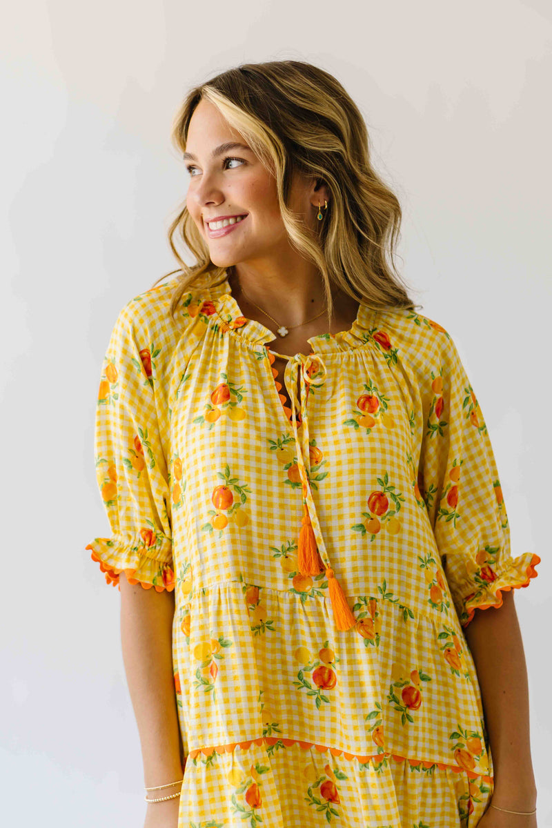 The Kirkham Garden Party Printed Dress in Orange