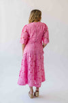 The Katie Embroidered Blouse + Skirt Set in Pink