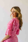 The Katie Embroidered Blouse + Skirt Set in Pink