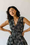 The Vergara Front Zip Midi Dress in Black