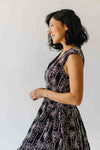 The Vergara Front Zip Midi Dress in Black