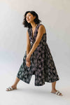 The Vergara Front Zip Midi Dress in Black