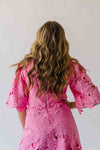 The Katie Embroidered Blouse + Skirt Set in Pink