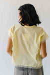 The Sanders Lace Insert Blouse in Yellow