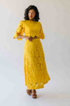 The Katie Embroidered Blouse + Skirt Set in Yellow