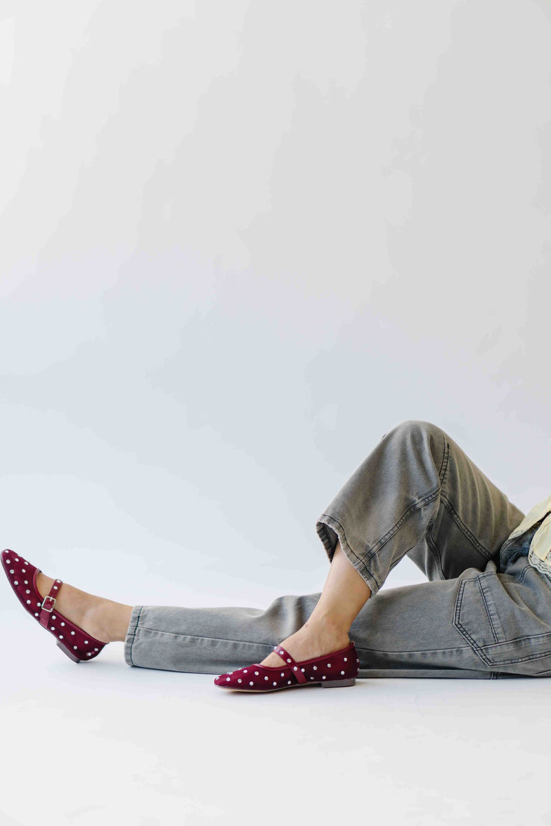 The Yorkana Eyelet Waist Barrel Jean in Grey