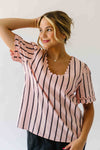 The Beasley Scallop Edge Blouse in Rose