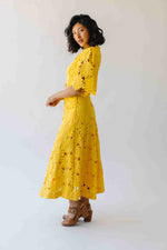 The Katie Embroidered Blouse + Skirt Set in Yellow