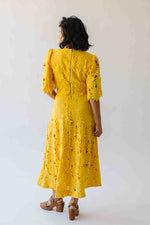 The Katie Embroidered Blouse + Skirt Set in Yellow
