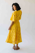 The Katie Embroidered Blouse + Skirt Set in Yellow
