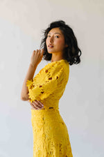 The Katie Embroidered Blouse + Skirt Set in Yellow