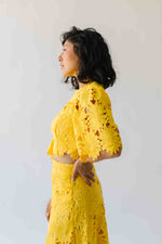 The Katie Embroidered Blouse + Skirt Set in Yellow