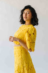 The Katie Embroidered Blouse + Skirt Set in Yellow