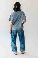The Yorkana Eyelet Waist Barrel Jean in Medium Wash