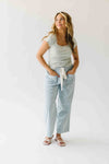 The Natasha Ribbed Tee in Sage Green
