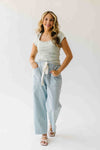 The Natasha Ribbed Tee in Sage Green