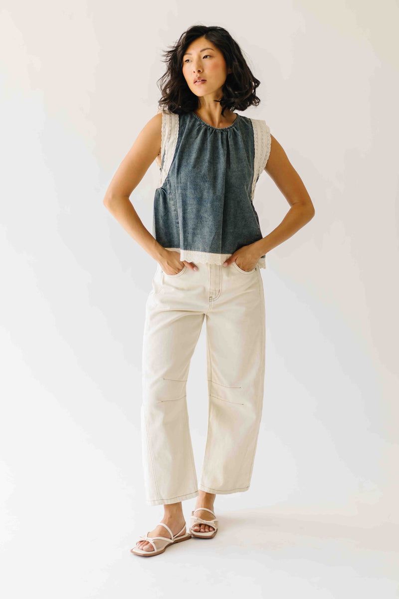 The Annie Slouchy Barrel Jean in Sand