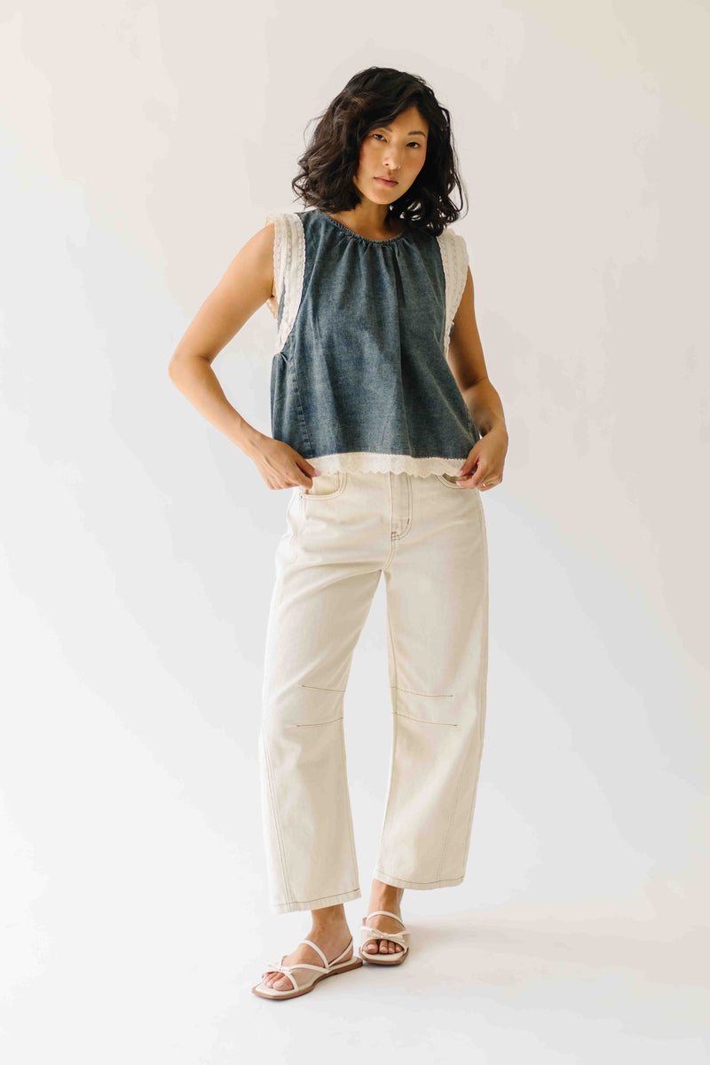 The Annie Slouchy Barrel Jean in Sand