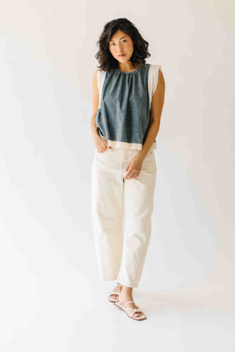 The Annie Slouchy Barrel Jean in Sand