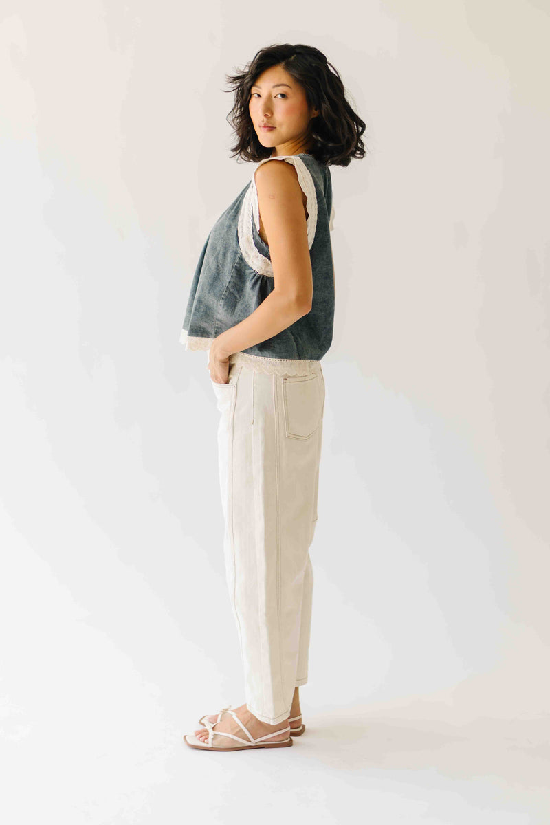 The Annie Slouchy Barrel Jean in Sand