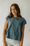 The Candra Stitch Detail Blouse in Light Teal