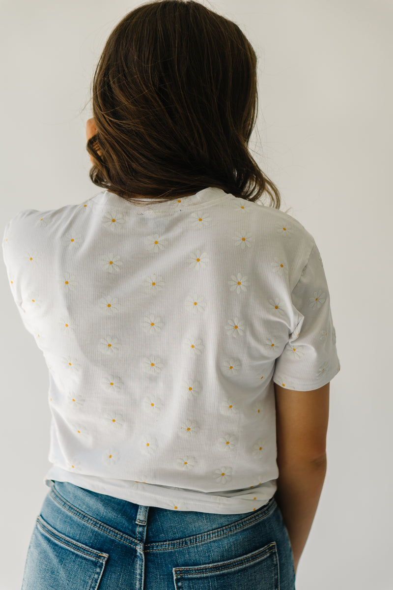 The Fynlynn Daisy Print Tee in White