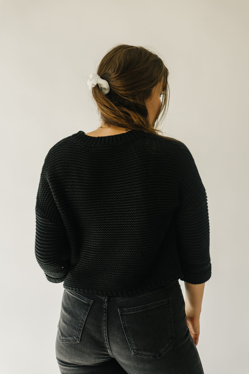 The Ivanna Knit Sweater in Black