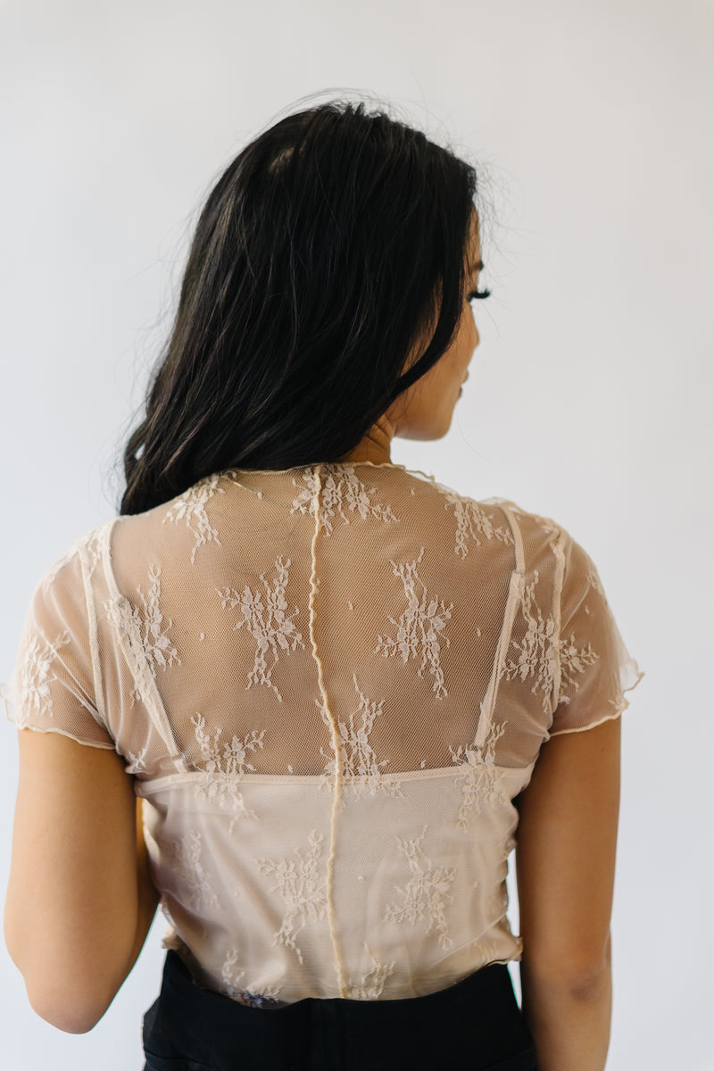 The Haswell Lace Detail Blouse in Cream