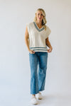 The Cupertino V-Neck Sweater Vest in Cream
