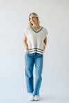 The Cupertino V-Neck Sweater Vest in Cream