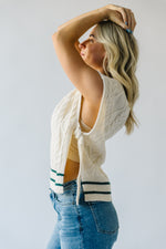 The Cupertino V-Neck Sweater Vest in Cream