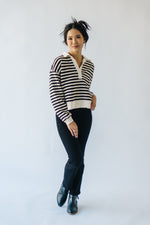 The Bretta Striped Sweater in Black