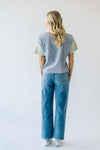 The Mulford Striped Color Block Tee in Blue